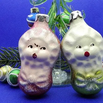 Soviet Vintage Christmas glass Toy Kid.Russian Christmas tree toy