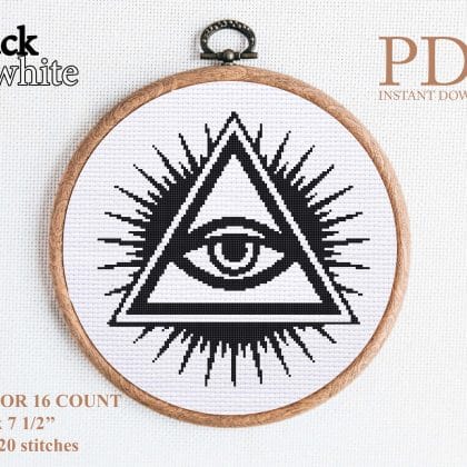 providence eyes cross stitch pattern