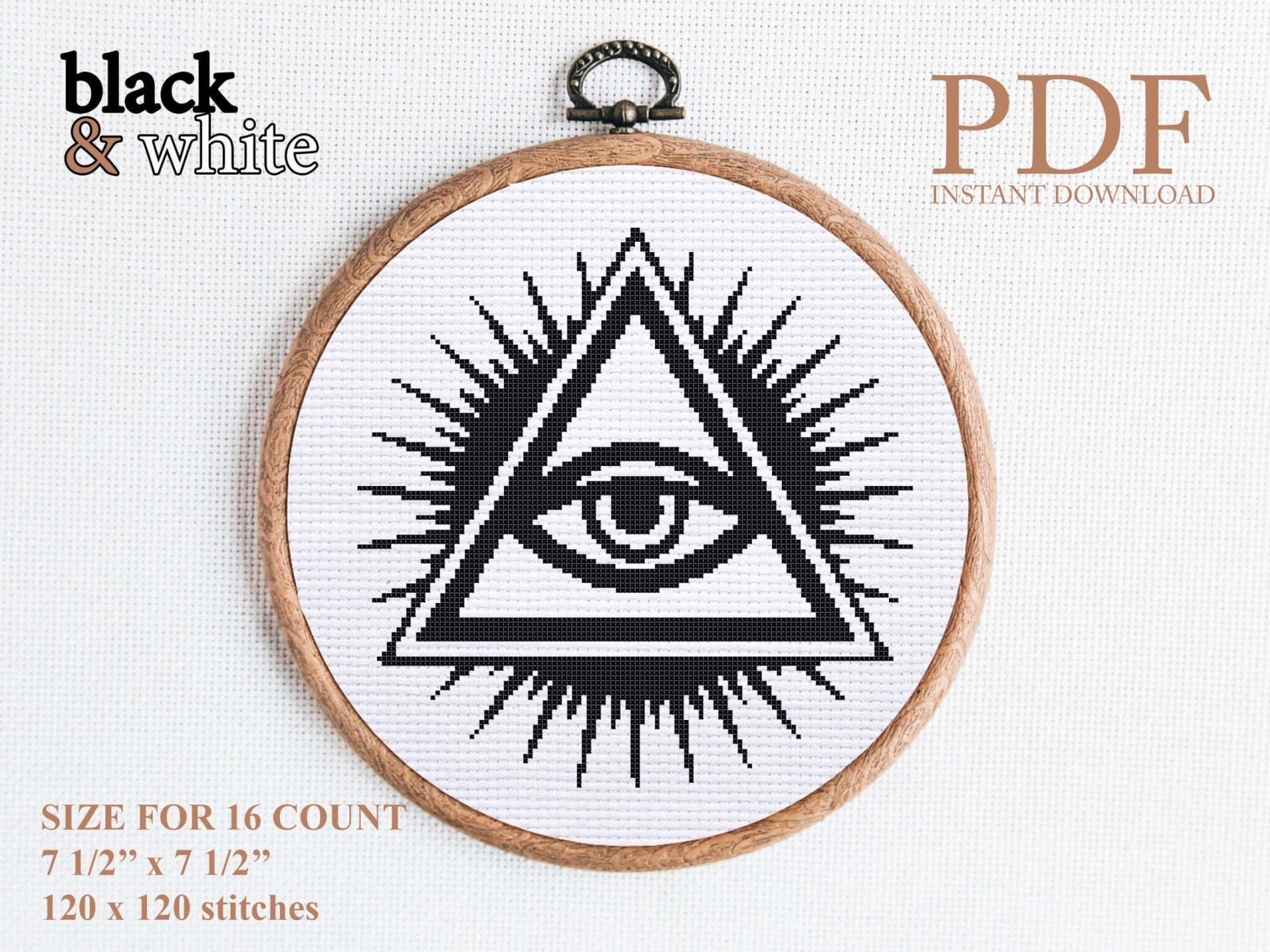 Providence eyes cross stitch pattern