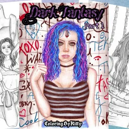 Pdf coloring book “Dark Fantasy Part 1”