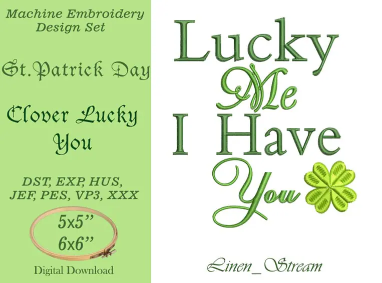 Clover Lucky You machine embroidery designs 1 Clover Lucky You
