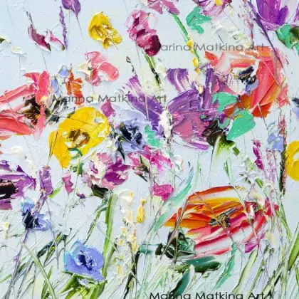 Oil Painting Flowers Abstract Marina Matkina