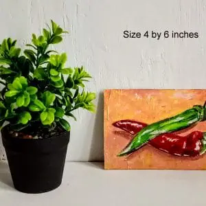 Chili Pepper Painting Tiny Painting