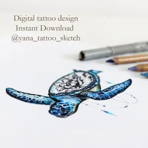 Sea Turtle Tattoo Designs Animal Sea Turtle Tattoo Idea Sketch