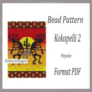 Kokopelli 2 bead pattern Kokopelli bead tapestry pattern Bead Kokopelli patterns Olegirabeadpatterns