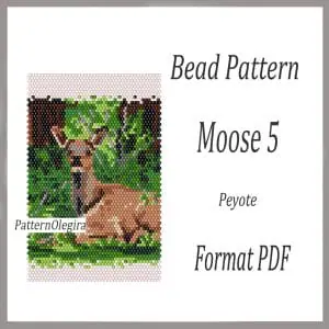 Moose 5 bead pattern Moose bead tapestry pattern Bead Moose patterns Olegirabeadpatterns