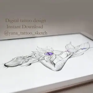 Mermaid Tattoo Design Mermaid And Lotus Ornamental Tattoo Idea