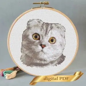 cat pattern pdf cross stitch