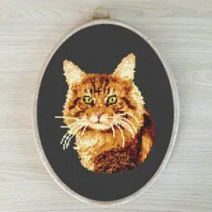 Cat pattern pdf cross stitch, pets embroidery DIY