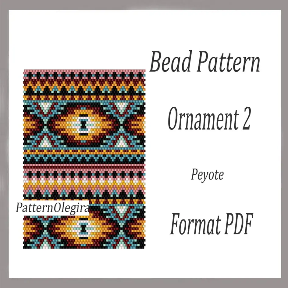 ORNAMNT 2 Tapestry bead pattern PDF Bead picture pattern peyote