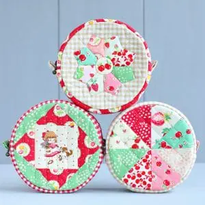 PDF Three Round Quilted Pouches Sewing Pattern