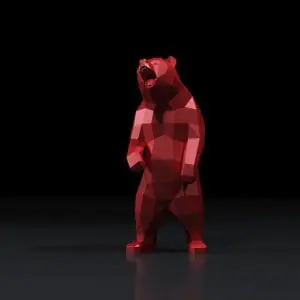 Angry Bear Metal Papercraft, DXF, Gurko, Pepakura, Metalart, 3D