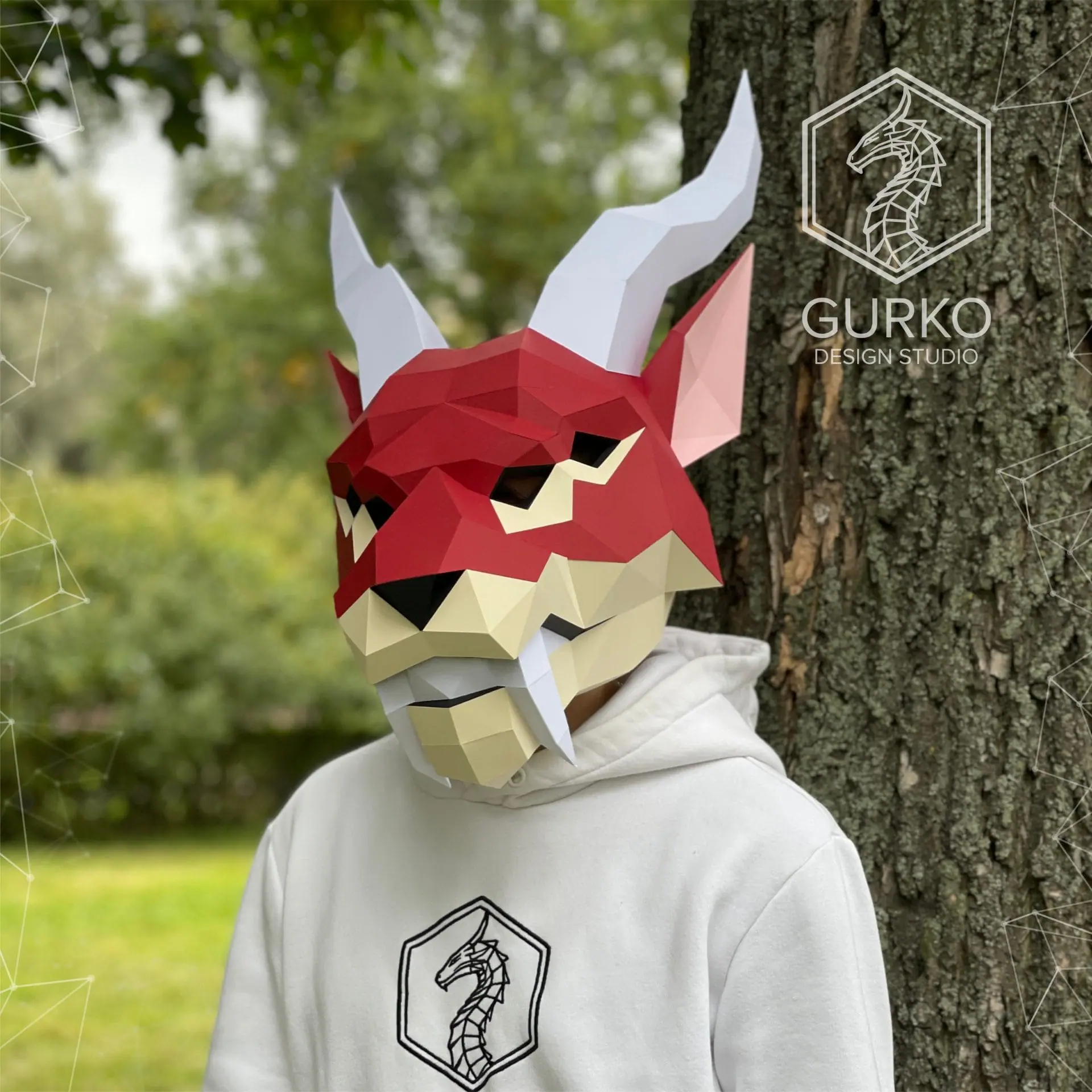 Chimera Mask Papercraft, Pdf, Gurko, Pepakura, Template, DIY 5 Chimera Mask Papercraft, Pdf, Gurko, Pepakura, Template, DIY - Image 5