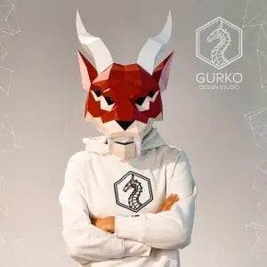 Chimera Mask Papercraft, Pdf, Gurko, Pepakura, Template, DIY
