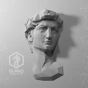 David Papercraft, Pdf, Gurko, Pepakura, Template, DIY, Low Poly