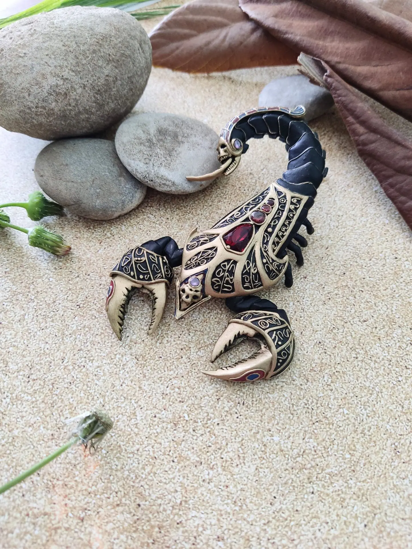 Scorpion brooch, Gold Scorpion, Scorpion Jewelry