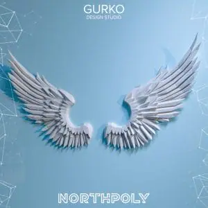 Angel Wings Papercraft, Pdf, Gurko, Pepakura, Low Poly, DIY Craft