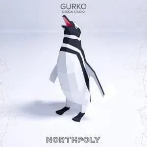 Screaming Magellanic Penguin Papercraft, Pdf, Gurko, Pepakura