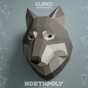 Wolf Head Papercraft, Pdf, Gurko, Pepakura, Low Poly, DIY Craft