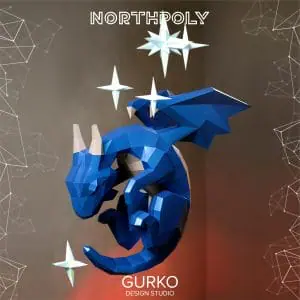 Papercraft Sleeping Dragon Among The Stars, Pdf, Gurko, Pepakura