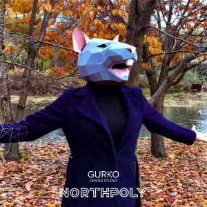 Evil Rat Mask Papercraft, Mouse, Pdf, Gurko, Low Poly, DIY Craft