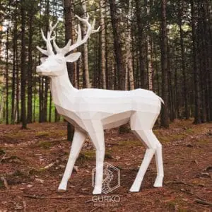 Papercraft Deer 1500mm, Pdf, Gurko, Pepakura, Low Poly, Template