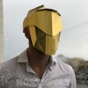 Papercraft Mask of the Future №2, Pdf, Gurko, Low Poly, DIY