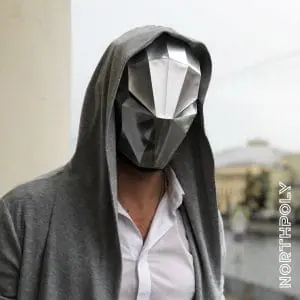 Papercraft Mask of the Future №1, Pdf, Gurko, Low Poly, DIY Craft