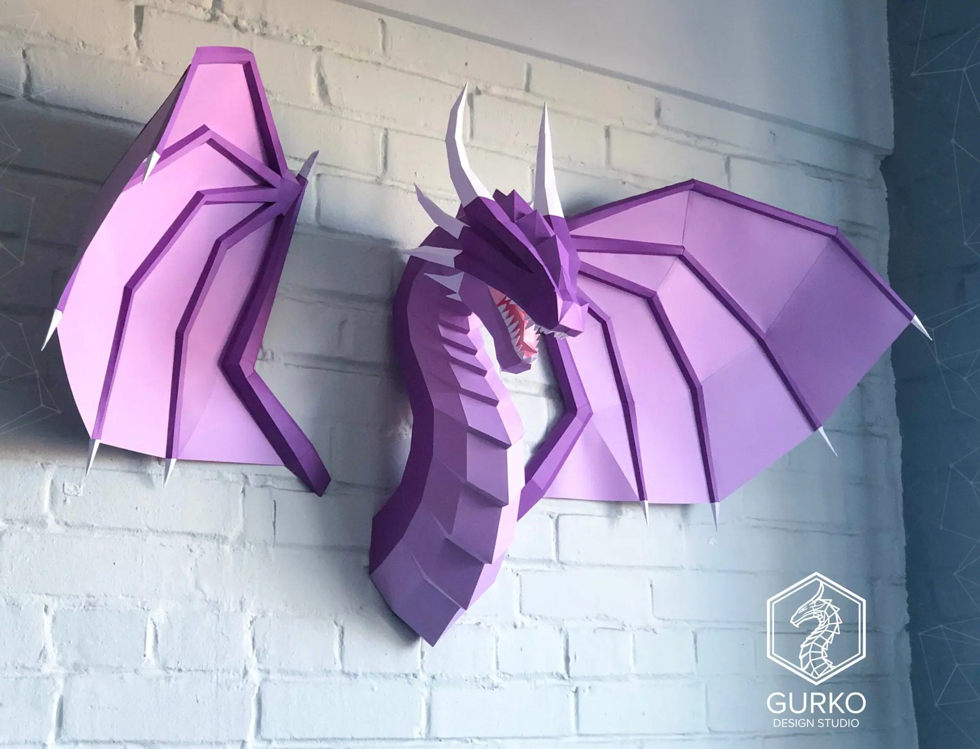 Papercraft Awesome Dragon With Wings, Pdf, Gurko, Template, DIY 1 Papercraft Awesome Dragon With Wings, Pdf, Gurko, Template, DIY