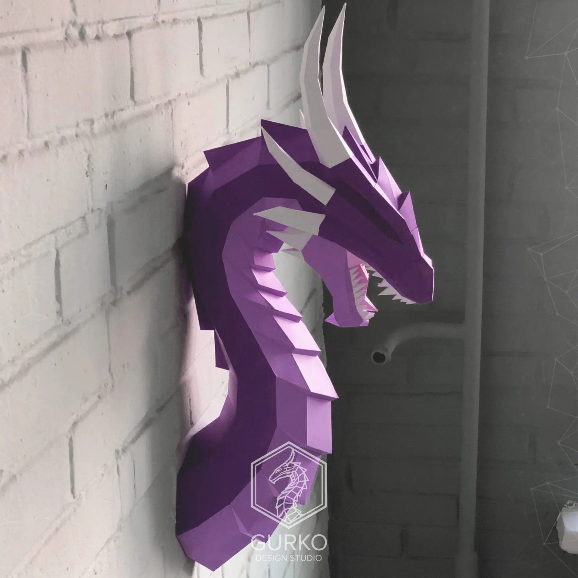 Papercraft Awesome Dragon With Wings, Pdf, Gurko, Template, DIY 5 Papercraft Awesome Dragon With Wings, Pdf, Gurko, Template, DIY - Image 5