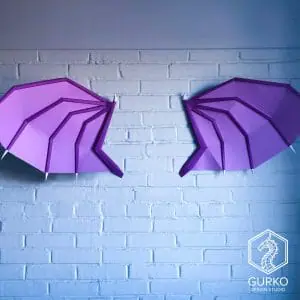 Dragon Wings Papercraft, Pdf, Gurko, Template, DIY Craft, LowPoly