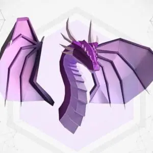 Papercraft Dragon With Wings, Pdf, Gurko, Template, Low Poly, DIY