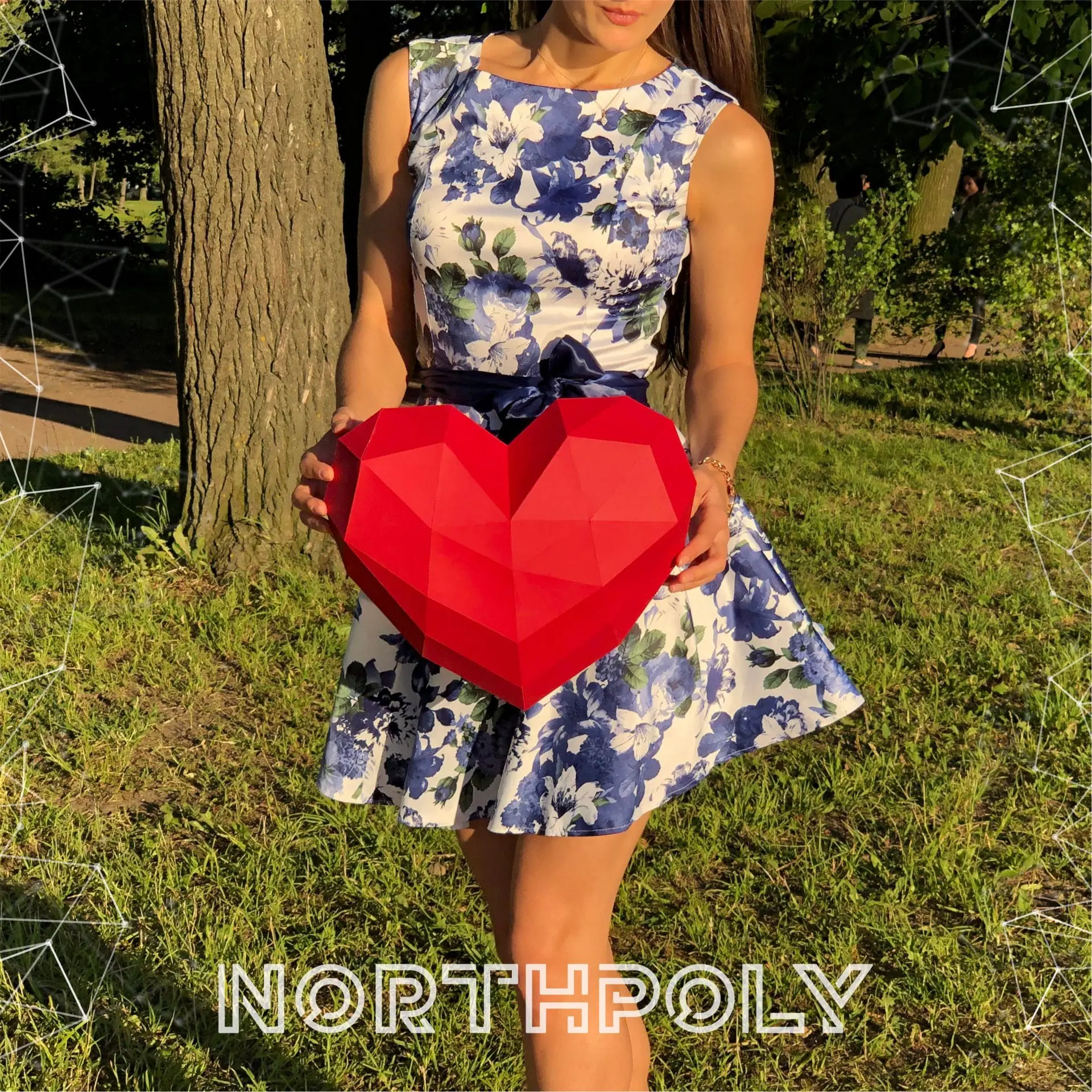 Heart Papercraft, St Valentines Day, Pdf, Gurko, Low Poly, DIY 6 Heart Papercraft, St Valentines Day, Pdf, Gurko, Low Poly, DIY - Image 6