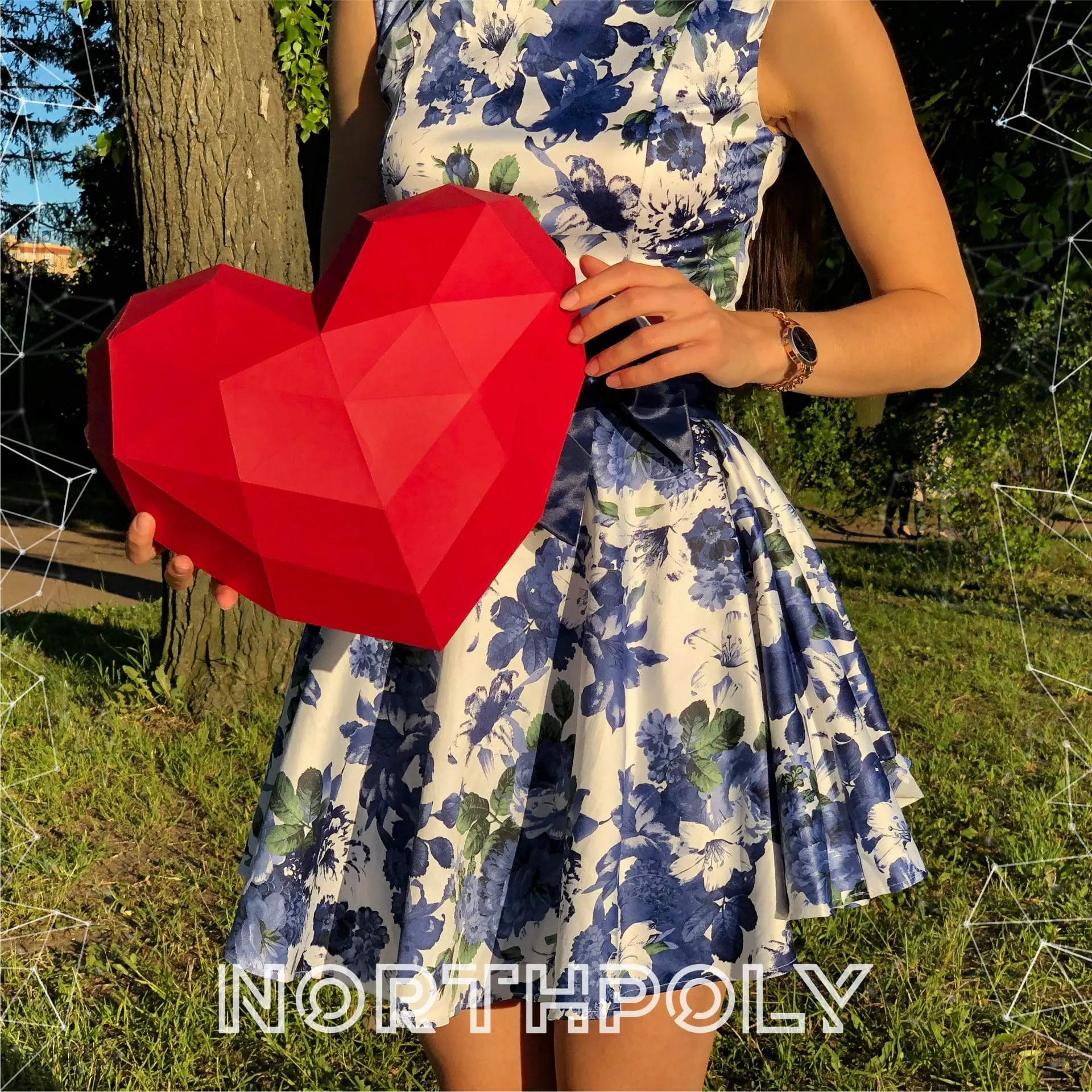 Heart Papercraft, St Valentines Day, Pdf, Gurko, Low Poly, DIY 2 Heart Papercraft, St Valentines Day, Pdf, Gurko, Low Poly, DIY - Image 2
