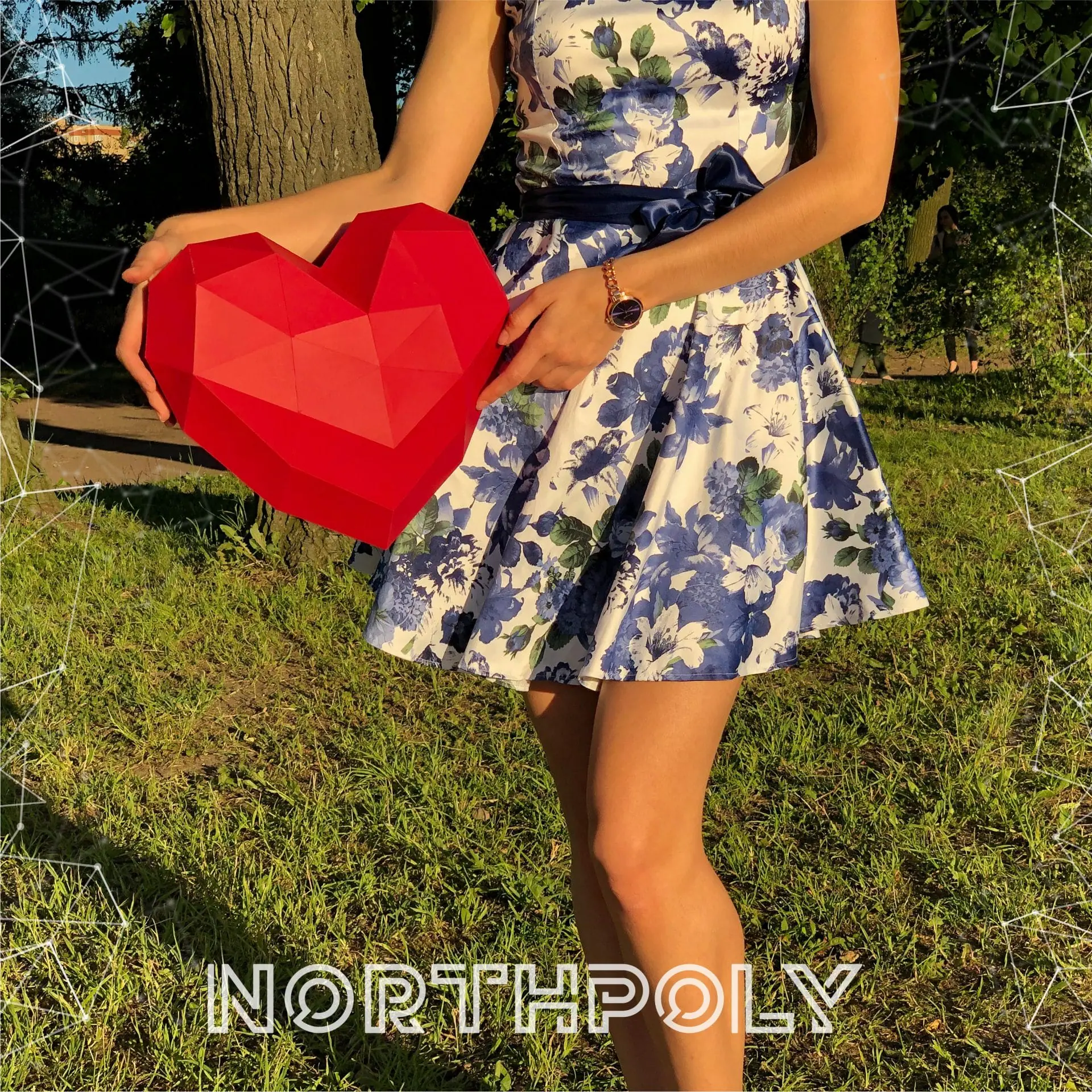 Heart Papercraft, St Valentines Day, Pdf, Gurko, Low Poly, DIY 5 Heart Papercraft, St Valentines Day, Pdf, Gurko, Low Poly, DIY - Image 5