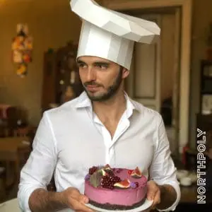 Chef Hat Papercraft, Pdf, Gurko, Template, Low Poly, DIY Craft