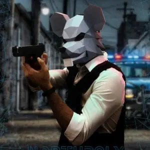 Mouse Mask Papercraft, Rat Mask, Pdf, Gurko, Template, Low Poly