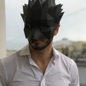 Crow Mask Papercraft, Bird Mask, Pdf, Gurko, Template, Low Poly