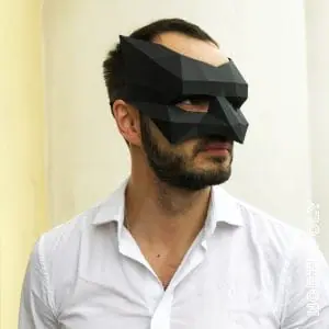 Crow Mini Mask Papercraft, Bird Mask, Pdf, Gurko, Template, DIY