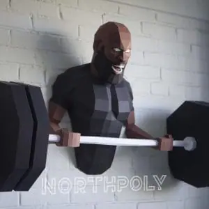 Papercraft Male Bust, Bicep Curls, Pdf, Gurko, Template, DIY