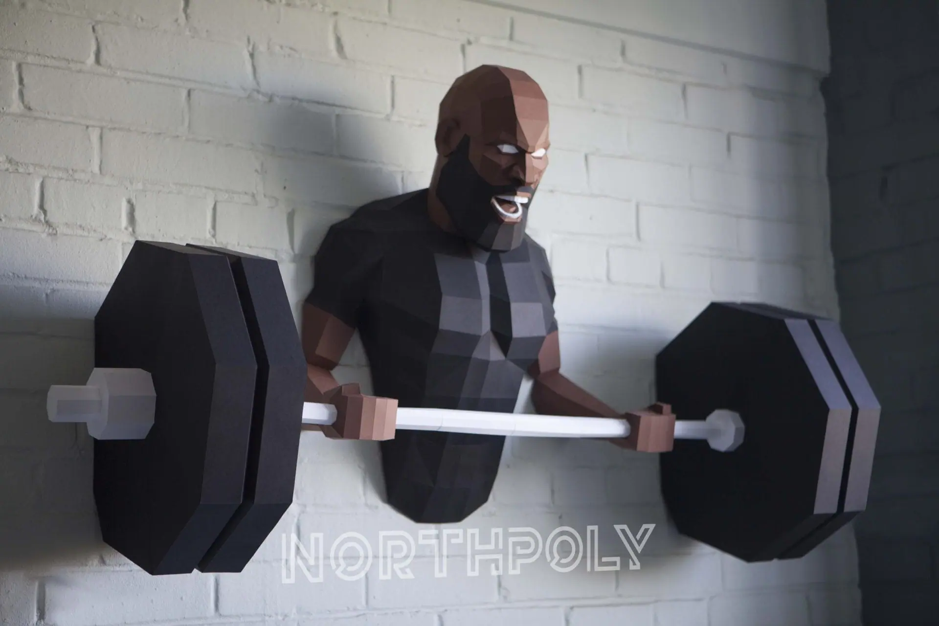 Papercraft Male Bust, Bicep Curls, Pdf, Gurko, Template, DIY