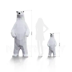 Polar Bear ( 1 and 2 metres) Papercraft, PDF, SVF, DXF, Gurko