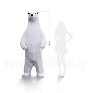 Polar Bear (2 metres) Papercraft, PDF, SVF, DXF, Gurko, Low Poly