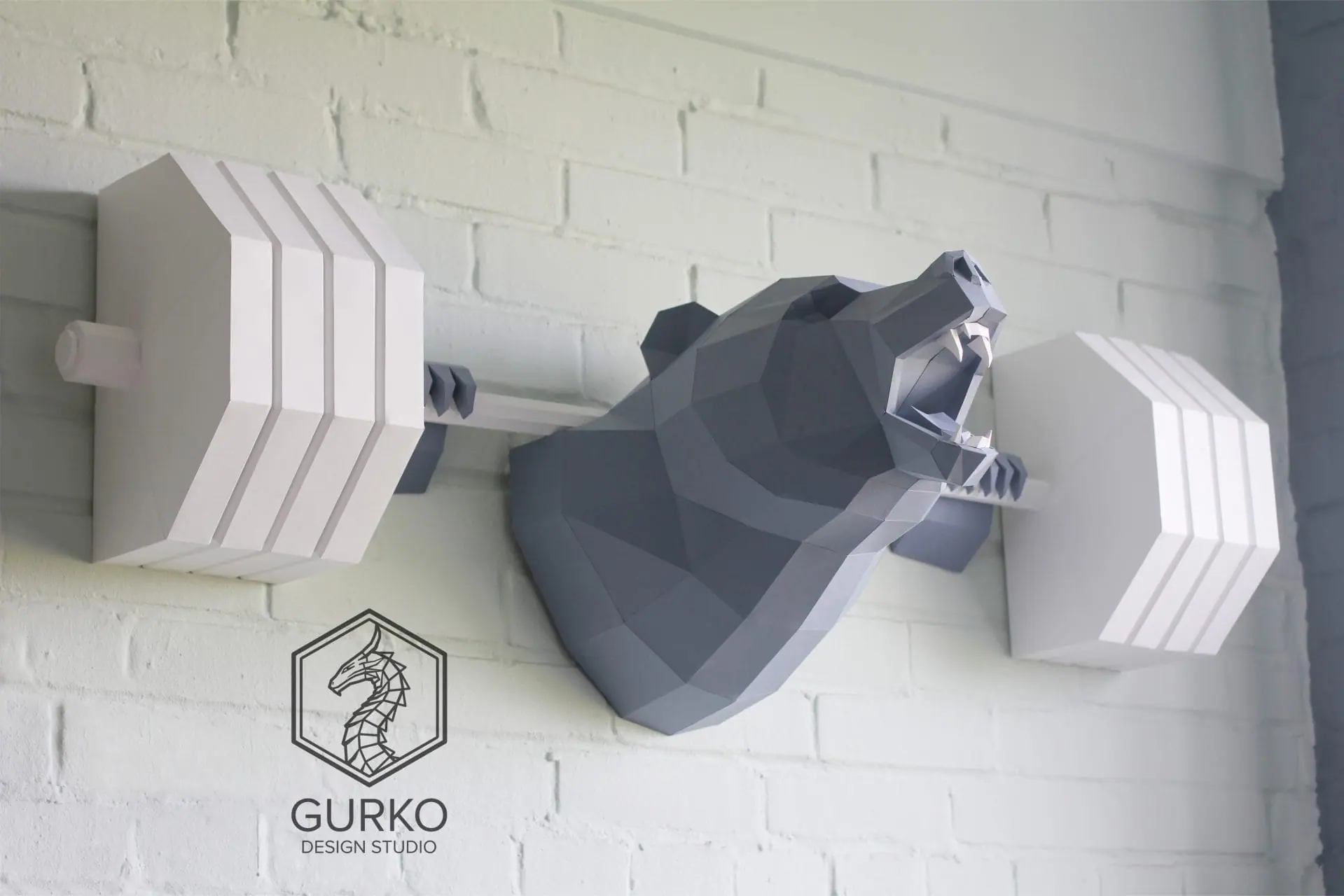 Strong Bear Papercraft, Pdf, Gurko, Low Poly, DIY Craft, Template 2 Strong Bear Papercraft, Pdf, Gurko, Low Poly, DIY Craft, Template - Image 2