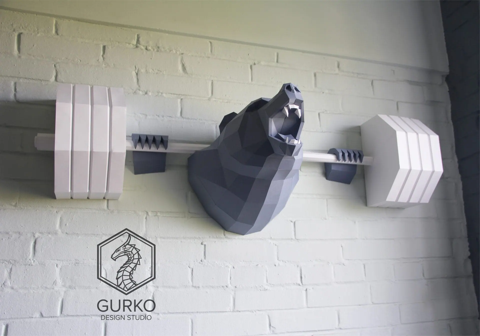 Strong Bear Papercraft, Pdf, Gurko, Low Poly, DIY Craft, Template 5 Strong Bear Papercraft, Pdf, Gurko, Low Poly, DIY Craft, Template - Image 5