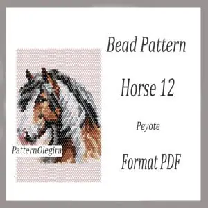 Horses 12 bead pattern Horses bead tapestry pattern Bead Horses patterns Olegirabeadpatterns