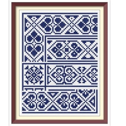 Borders Cross Stitch Pattern Antique Sampler