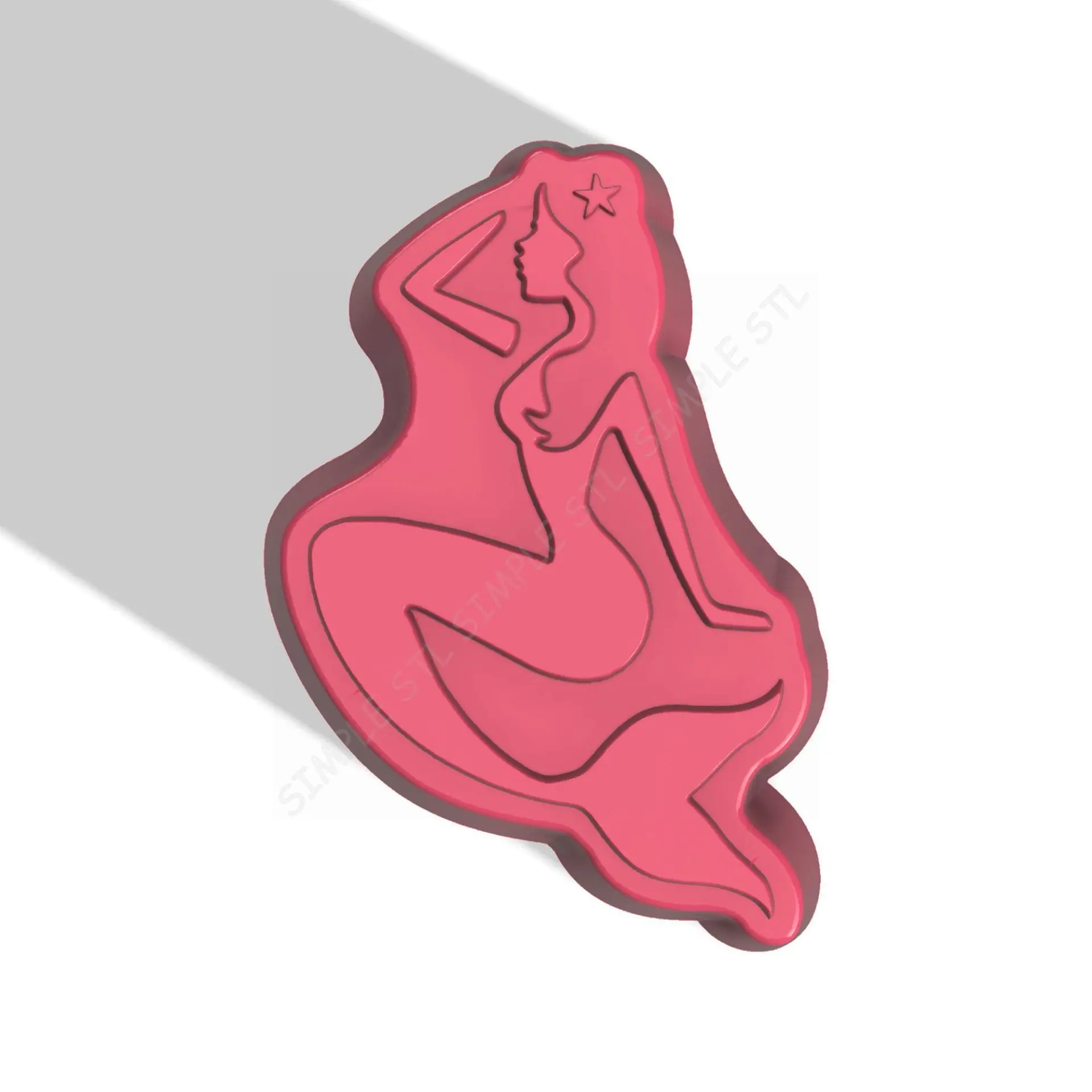 Mermaid STL file for vacuum forming and 3D printing
