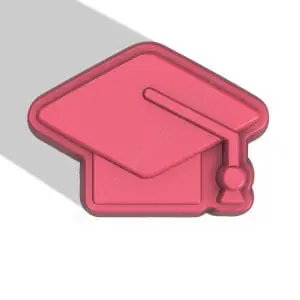 Graduation Cap STL file for vacuum forming