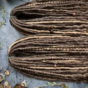 Ready to ship Light brown boho dreads and curls